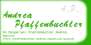 andrea pfaffenbuchler business card