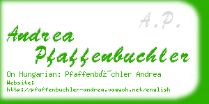 andrea pfaffenbuchler business card